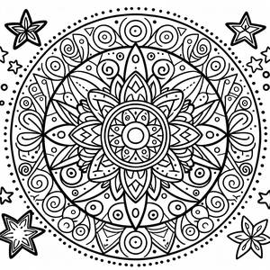 Página para Colorear Mandala Juguetona