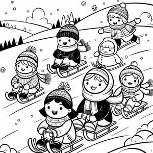 Winterwunderland Ausmalbild