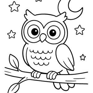 Weise Eule Ausmalbild
