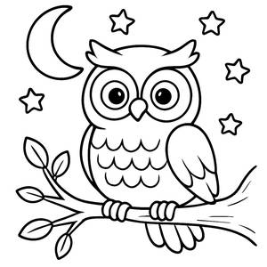 Wise Owl Coloring Page