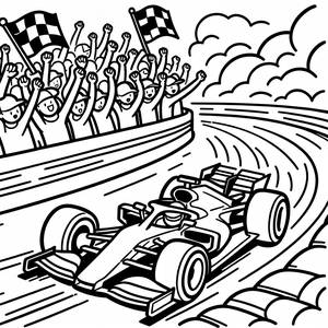 Zooming Race Car Coloring Page