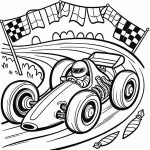 Rennwagen Ausmalbild