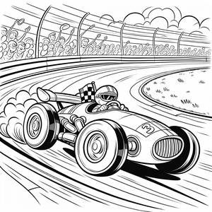 Pagina da Colorare: Auto da Corsa Veloce