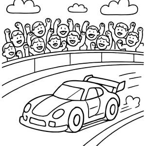 Rennwagen Ausmalbild